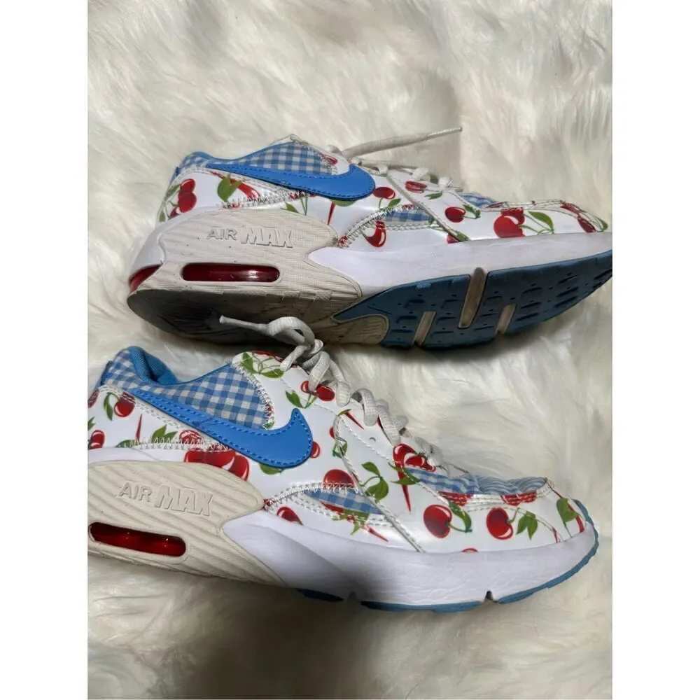 Nike Air Max Excee picnic plaid cherry blue white 4.5y
